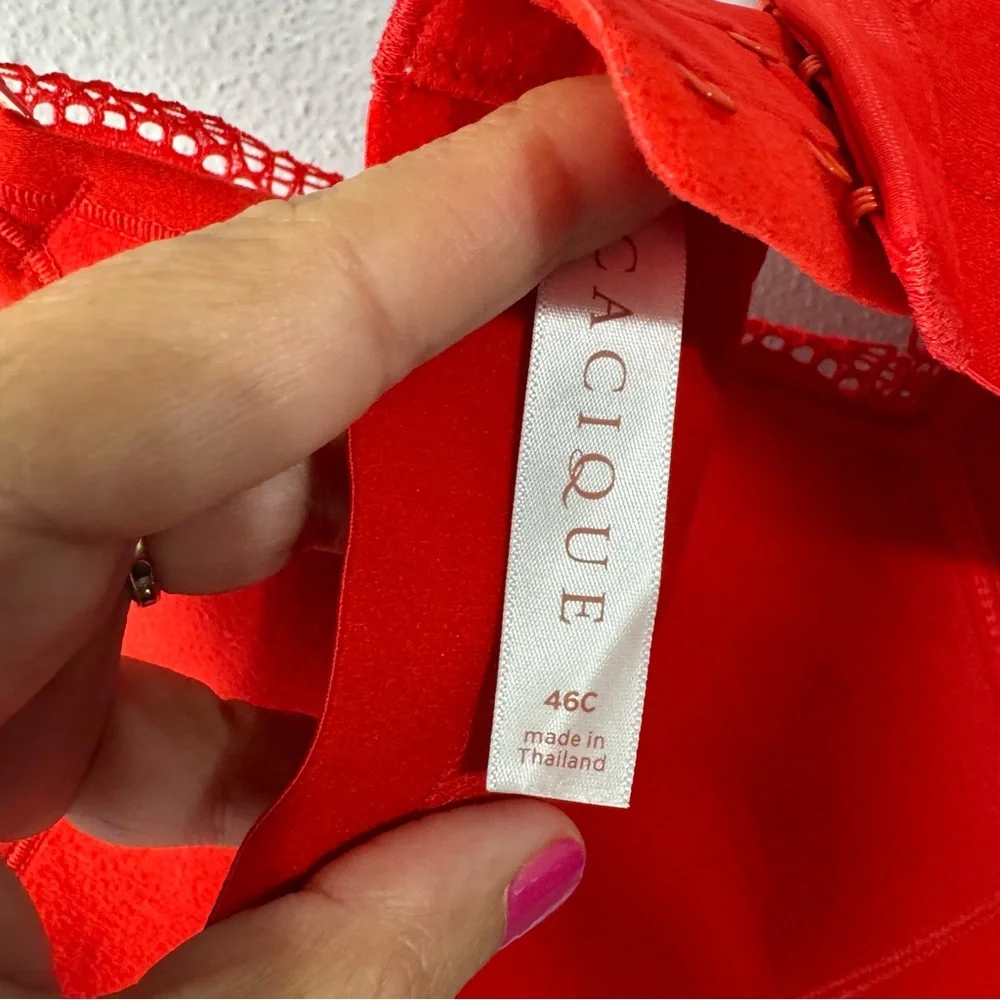 Cacique red lightly lined no wire bra 46c - Picture 4 of 5